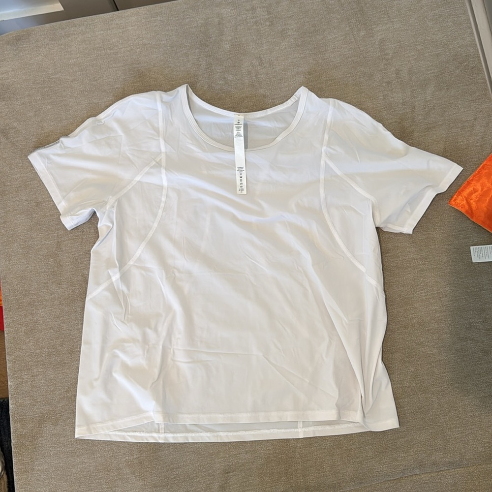 Lululemon Classic Short Sleeve Athletic Crewneck Top - white